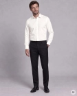 Koszula Męska Elegancka Gładka Biała Slim Fit Koneser