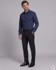 Koszula Męska Elegancka Granatowa we Wzorki Regular Viadi Polo