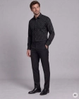 Koszula Męska Elegancka Czarna we Wzorki Regular Viadi Polo