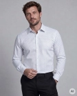 Koszula Męska Elegancka Biała we Wzorki Regular Viadi Polo