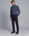 Koszula Męska Elegancka Granatowa w Paski Regular Viadi Polo