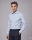 Koszula Męska Elegancka Gładka Błękitna Slim Fit Viadi Polo