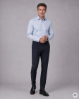 Koszula Męska Elegancka Gładka Błękitna Slim Fit Viadi Polo