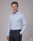 Koszula Męska Elegancka Gładka Błękitna Slim Fit Viadi Polo