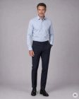 Koszula Męska Elegancka Gładka Błękitna Slim Fit Viadi Polo