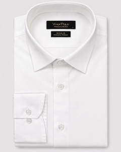 Koszula Męska Elegancka Gładka Biała Regular Viadi Polo L448