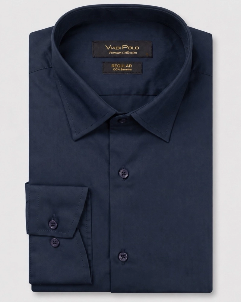 Koszula Męska Elegancka Granatowa Regular Viadi Polo