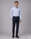 Koszula Męska Elegancka Gładka Niebieska Slim Fit Classo