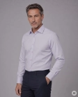 Koszula Męska Elegancka Gładka Fioletowa Lilowa Slim Fit Classo