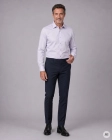 Koszula Męska Elegancka Gładka Fioletowa Lilowa Slim Fit Classo