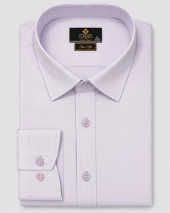 Koszula Męska Elegancka Gładka Fioletowa Slim Fit Classo L458