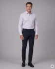 Koszula Męska Elegancka Gładka Fioletowa Slim Fit Classo