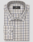 Koszula Bawełniana Męska Casual w kroju Slim Fit Beżowa w Kratkę